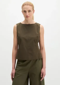 Blusen-Top shaped aus Popeline-Stretch