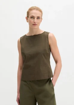 Blusen-Top shaped aus Popeline-Stretch