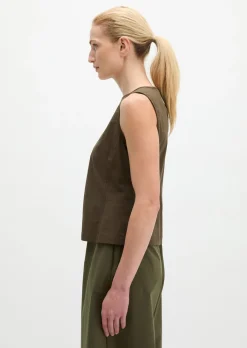 Blusen-Top shaped aus Popeline-Stretch