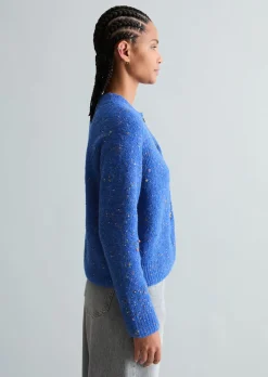Bouclé-Cardigan relaxed aus Schurwolle-Viskose-Mix