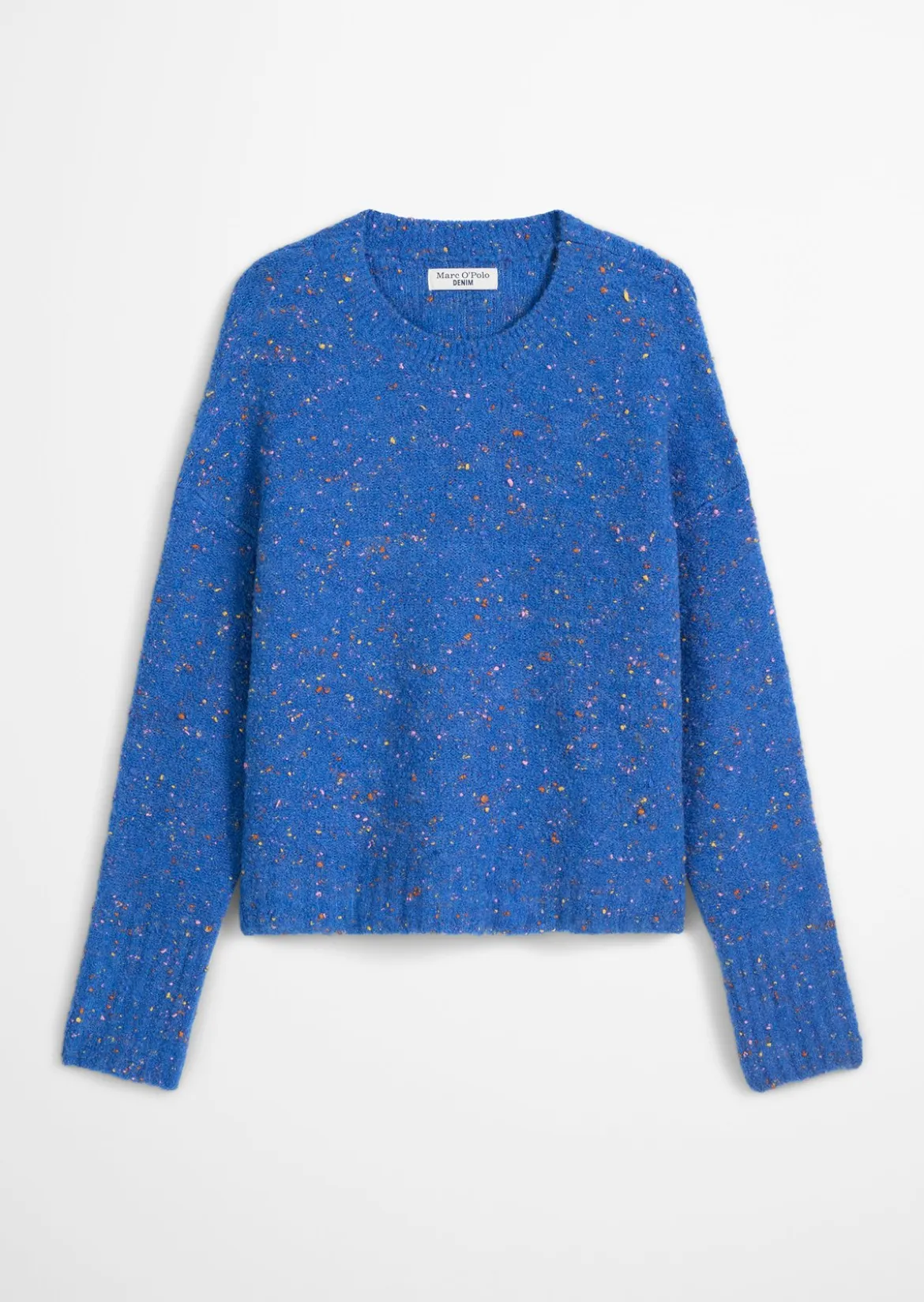 Bouclé-Pullover oversize aus Schurwolle-Viskose-Mix