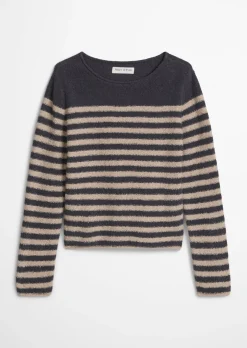 Bouclé-Pullover regular aus Organic Cotton-Mix