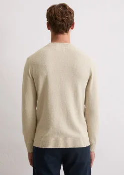 Bouclé-Pullover regular aus Bio-Baumwoll-Mix