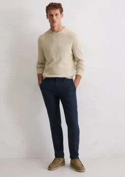 Bouclé-Pullover regular aus Bio-Baumwoll-Mix