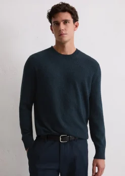 Bouclé-Pullover regular aus Bio-Baumwoll-Mix