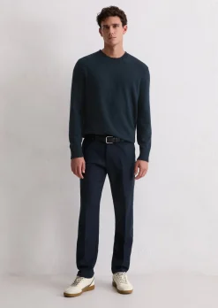 Bouclé-Pullover regular aus Bio-Baumwoll-Mix