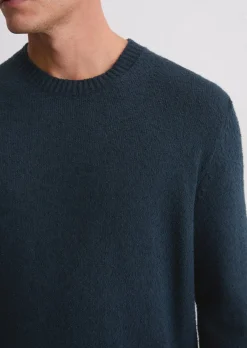 Bouclé-Pullover regular aus Bio-Baumwoll-Mix