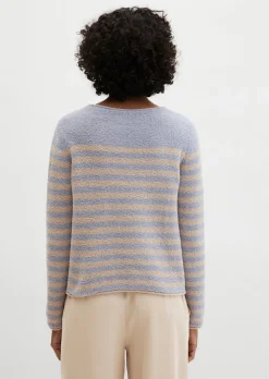 Bouclé-Pullover regular aus Organic Cotton-Mix