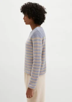 Bouclé-Pullover regular aus Organic Cotton-Mix