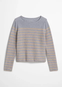 Bouclé-Pullover regular aus Organic Cotton-Mix