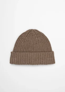 Bouclé-Strickmütze aus Bio-Baumwoll-Mix