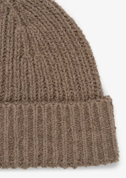 Bouclé-Strickmütze aus Bio-Baumwoll-Mix