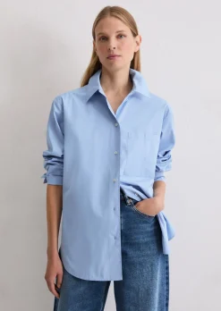Boyfriend Bluse aus Baumwoll-Premium-Popeline