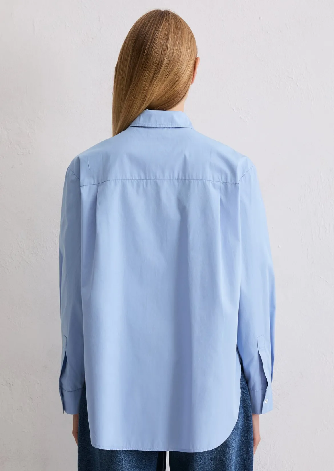 Boyfriend Bluse aus Baumwoll-Premium-Popeline