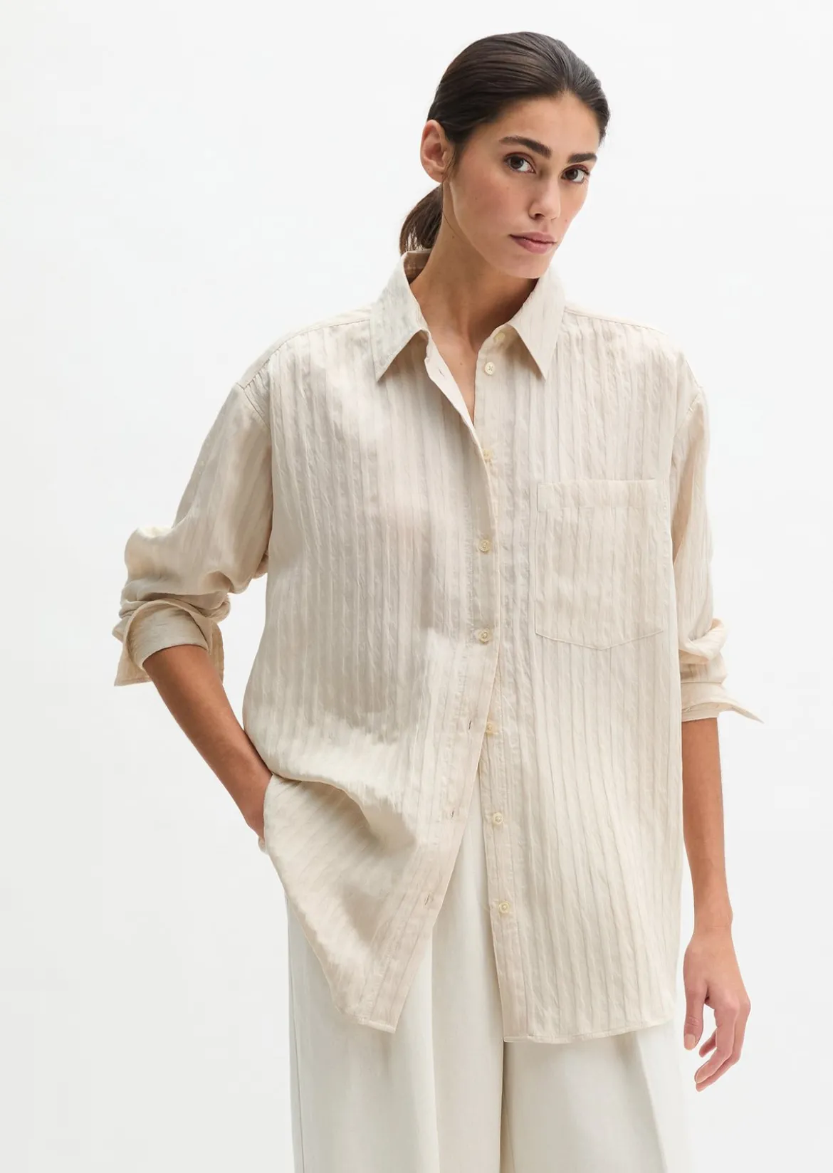 Boyfriend-Bluse loose aus TENCEL™ Modal