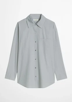 Boyfriend-Bluse relaxed aus Premium Baumwoll-Popeline