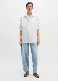 Boyfriend-Bluse relaxed aus Premium Baumwoll-Popeline
