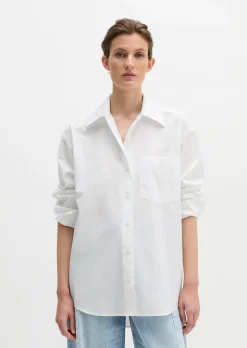Boyfriend-Bluse relaxed aus Premium Baumwoll-Popeline