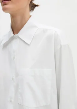 Boyfriend-Bluse relaxed aus Premium Baumwoll-Popeline