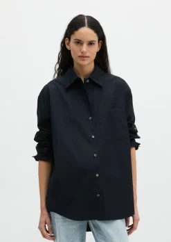 Boyfriend-Bluse relaxed aus Premium Baumwoll-Popeline