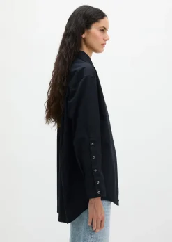 Boyfriend-Bluse relaxed aus Premium Baumwoll-Popeline