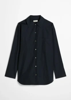 Boyfriend-Bluse relaxed aus Premium Baumwoll-Popeline