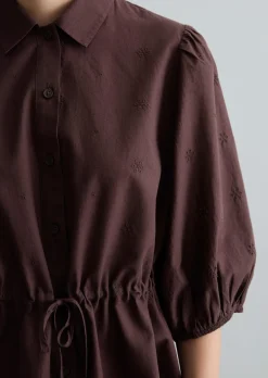 Broderie-Anglaise-Bluse regular aus reiner Bio-Baumwolle