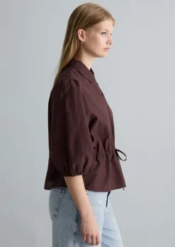 Broderie-Anglaise-Bluse regular aus reiner Bio-Baumwolle