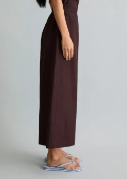 Broderie-Anglaise-Hose wide aus reiner Bio-Baumwolle