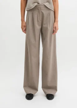 Bundfaltenhose wide aus Summer-Wool