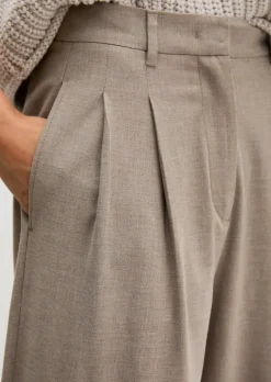 Bundfaltenhose wide aus Summer-Wool