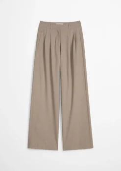 Bundfaltenhose wide aus Summer-Wool