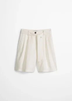 Bundfalten-Shorts tailored aus TENCEL™ Lyocell