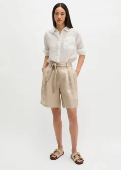 Bundfalten-Shorts tailored aus TENCEL™ Lyocell