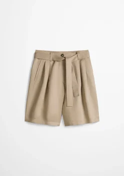 Bundfalten-Shorts tailored aus TENCEL™ Lyocell
