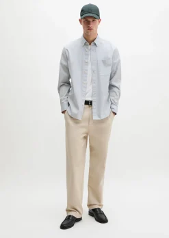 Button-Down-Hemd regular mit recycelter Baumwolle