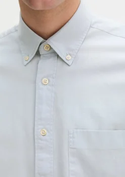Button-Down-Hemd regular mit recycelter Baumwolle