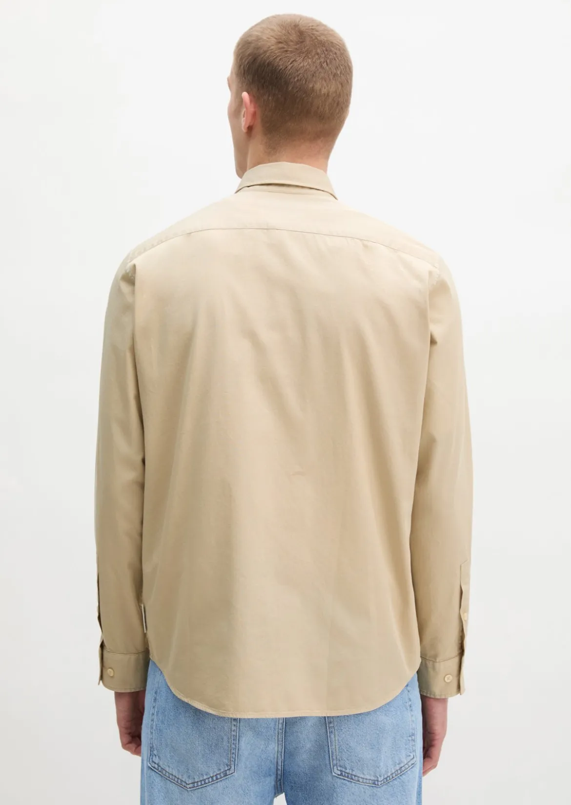 Button-Down-Hemd regular mit recycelter Baumwolle