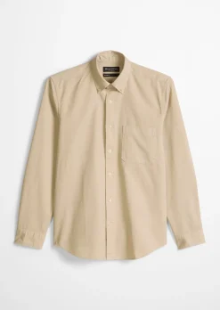 Button-Down-Hemd regular mit recycelter Baumwolle
