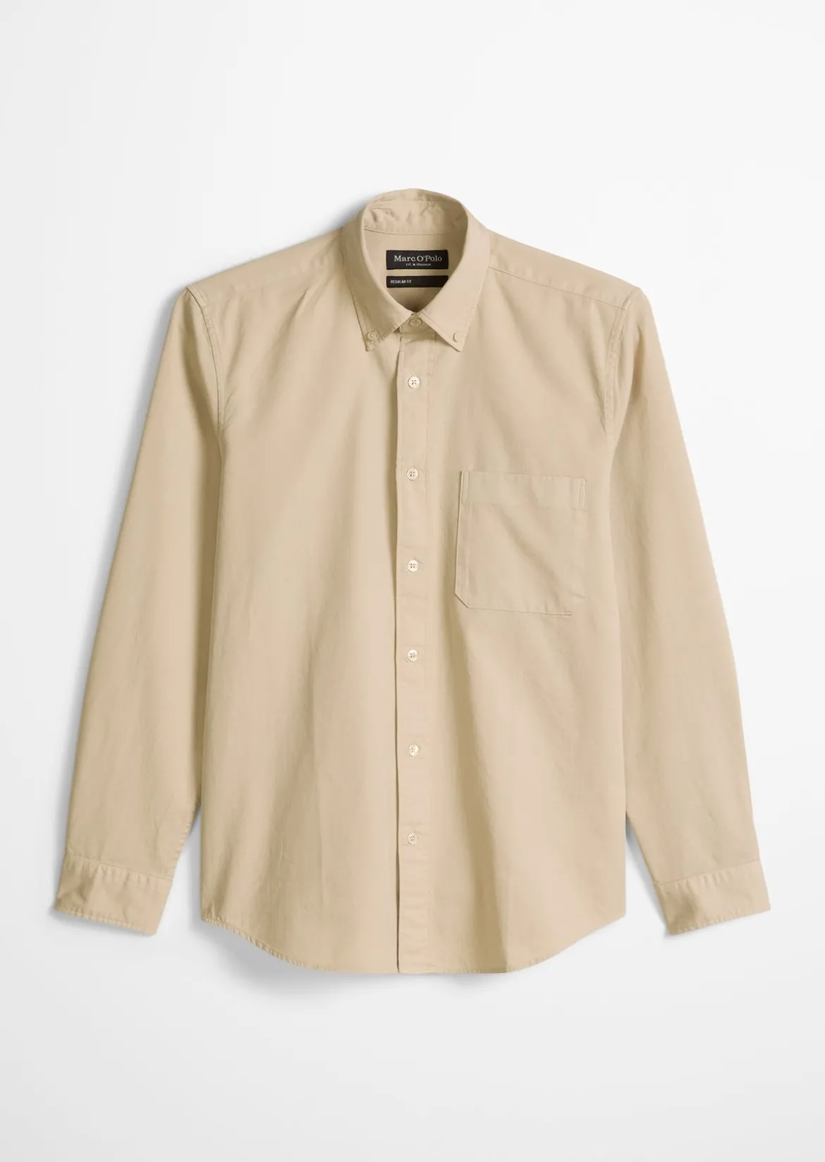 Button-Down-Hemd regular mit recycelter Baumwolle