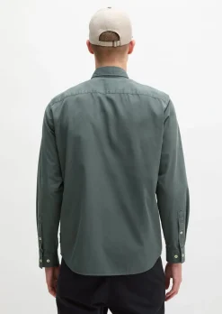 Button-Down-Hemd regular mit recycelter Baumwolle