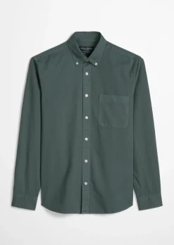Button-Down-Hemd regular mit recycelter Baumwolle