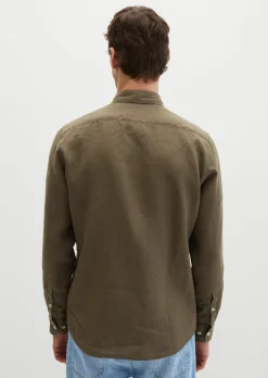 Button-Down-Hemd shaped aus reinem Leinen