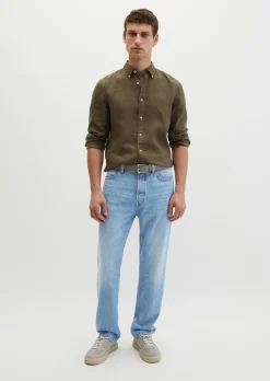 Button-Down-Hemd shaped aus reinem Leinen