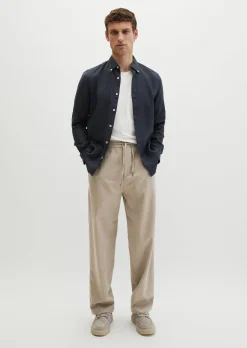 Button-Down-Hemd shaped aus reinem Leinen