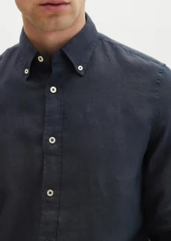 Button-Down-Hemd shaped aus reinem Leinen