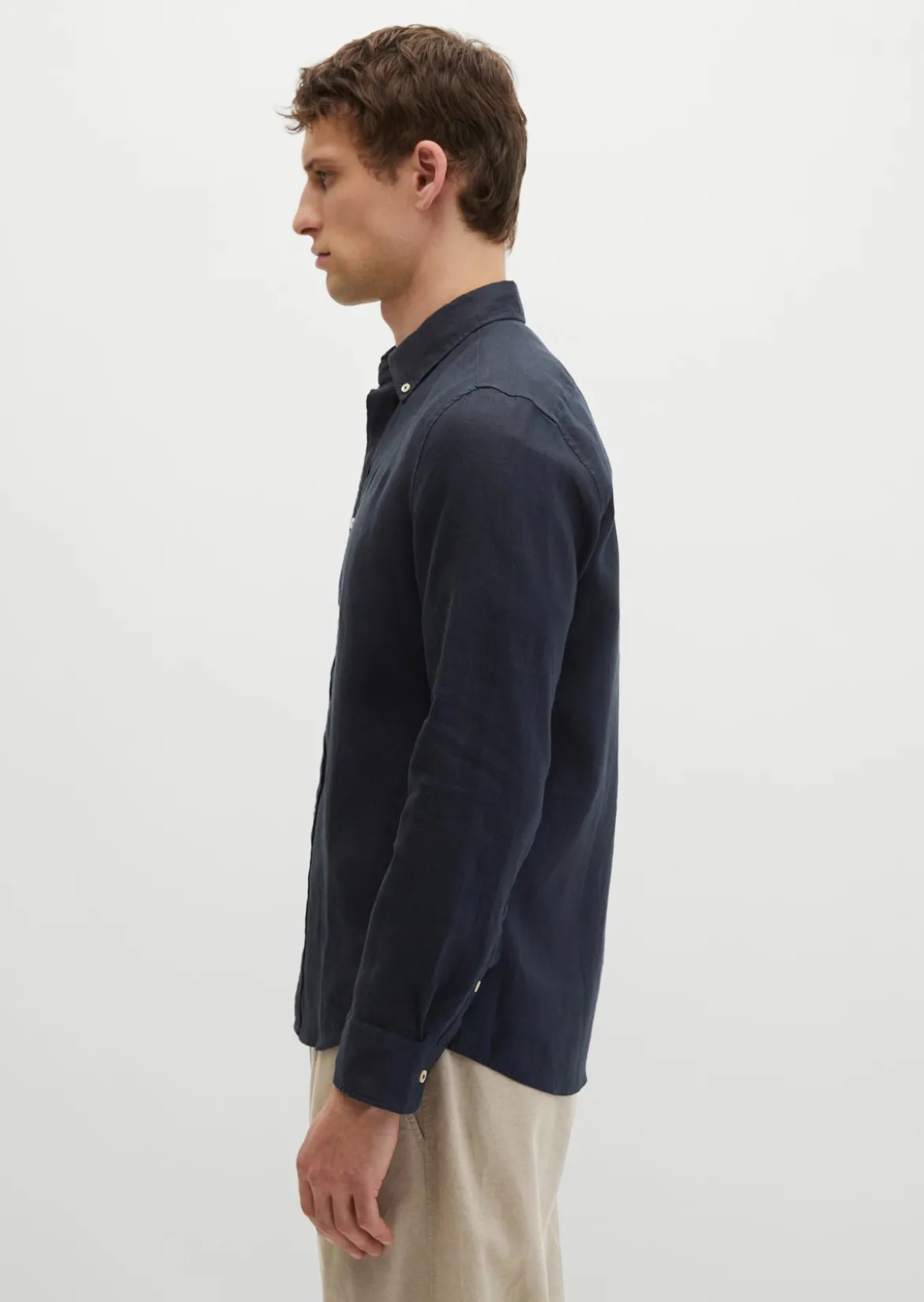 Button-Down-Hemd shaped aus reinem Leinen
