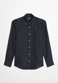 Button-Down-Hemd shaped aus reinem Leinen