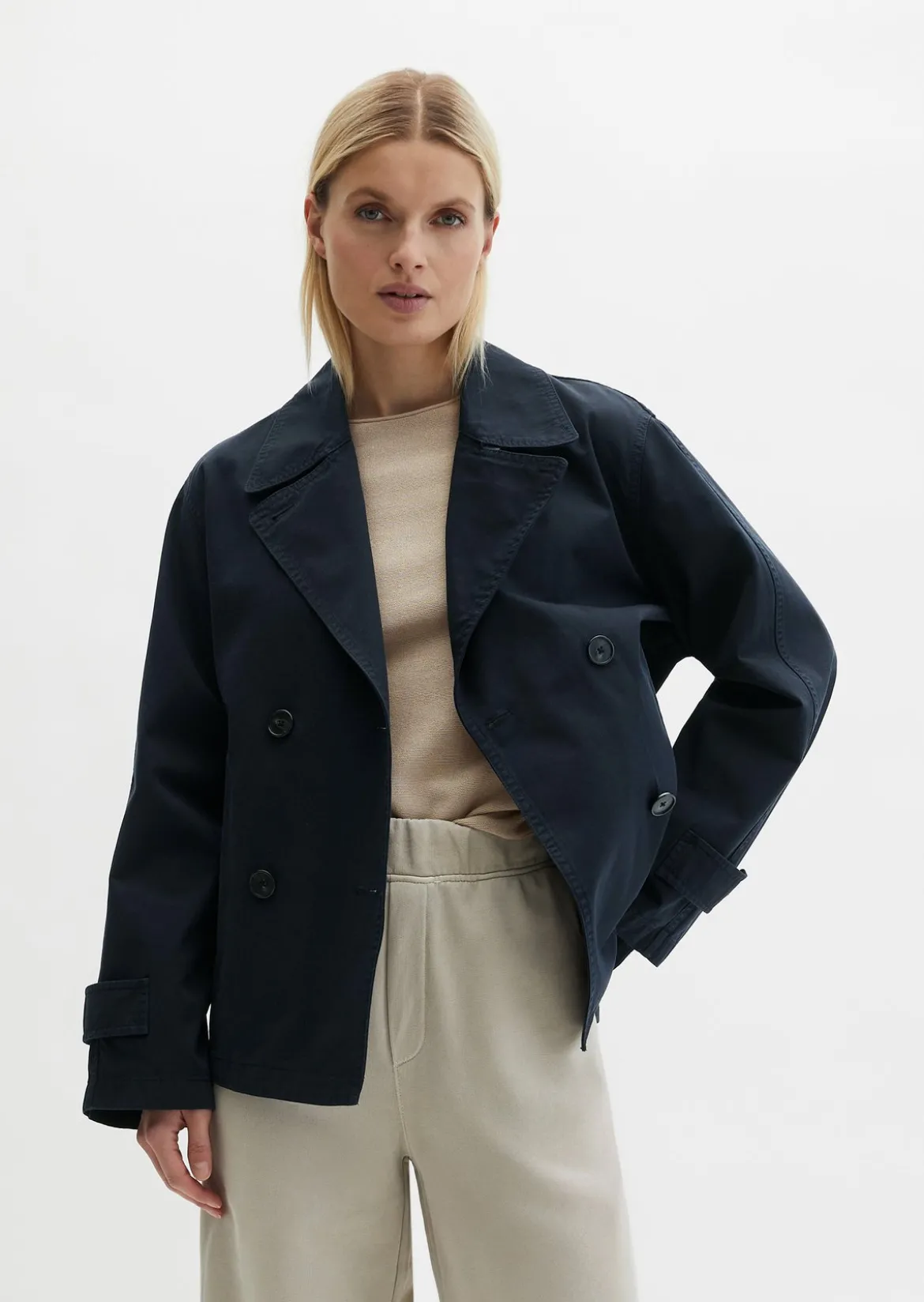 Cabanjacke relaxed garment-dyed aus Organic Cotton-Twill