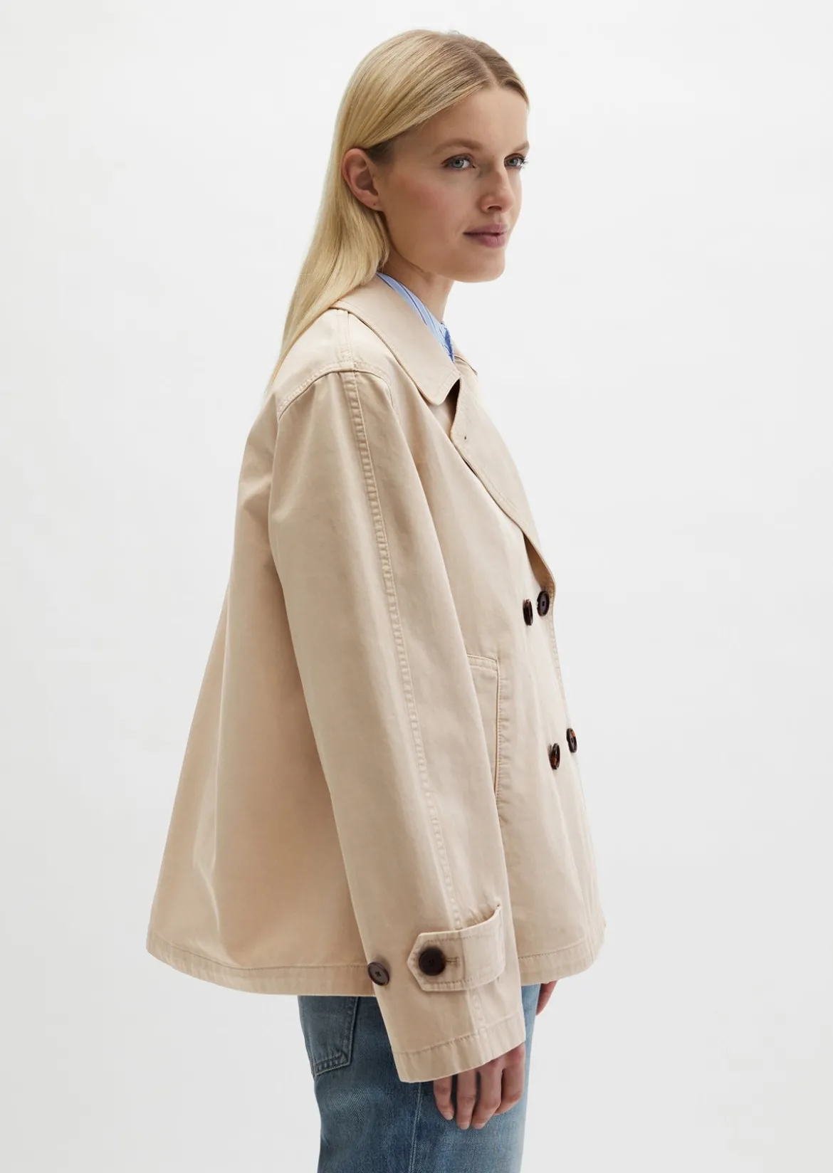 Cabanjacke relaxed garment-dyed aus Organic Cotton-Twill